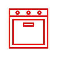 Microwave oven illustrated on a white background vector