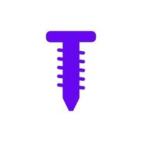 Screw illustrated on a white background vector