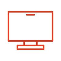 Computer monitor illustrated on a white background vector