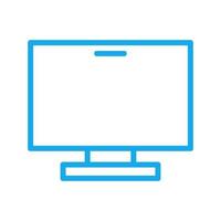 Computer monitor illustrated on a white background vector