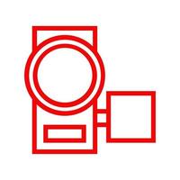 Camcorder illustrated on a white background vector