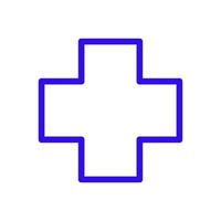 Medical cross illustrated on a white background vector