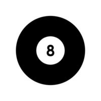 8 billiard ball illustrated on a white background vector