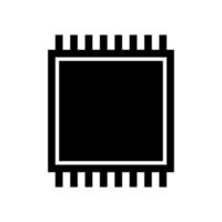 microchip ilustrado sobre un fondo blanco vector