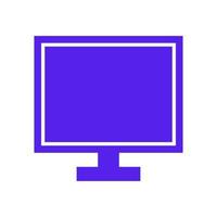Computer monitor illustrated on a white background vector