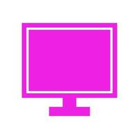 Computer monitor illustrated on a white background vector