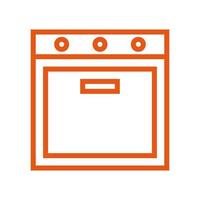 Oven illustrated on a white background vector