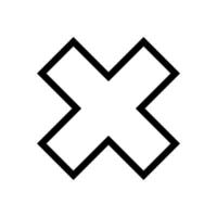 símbolo de error ilustrado sobre fondo blanco vector