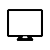 Computer monitor illustrated on a white background vector