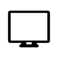 Computer monitor illustrated on a white background vector