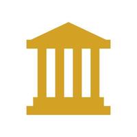 Greek temple illustrated on a white background vector