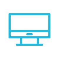 Computer monitor illustrated on a white background vector