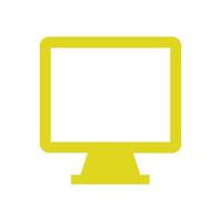 Computer monitor illustrated on a white background vector