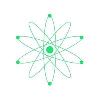 Atom illustrated on a white background vector