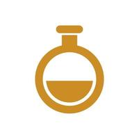 Laboratory flask illustrated on a white background vector