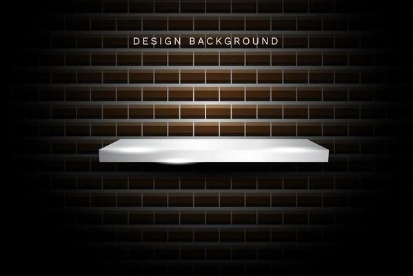 Abstract background brick wall and shape blank product base