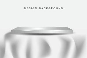 white empty square 3D podium for product display vector