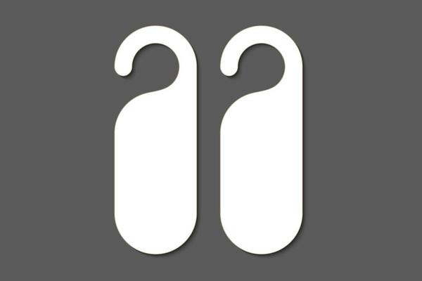 Set of door hangers on the Gray background Vector illustration