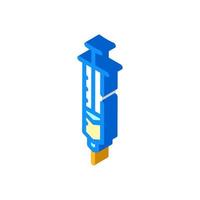 syringe with insulin isometric icon vector illustration