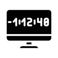 countdown video conference glyph icon vector illustration