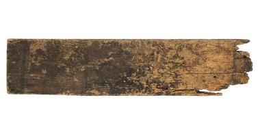 Old plank of wood isolated on white background photo