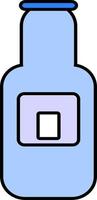 Milk can blue color flat line icon vector illustration design good for element design presentation, ui, poster, banner