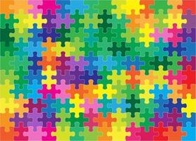 Colorful jigsaw puzzles background vector illustration