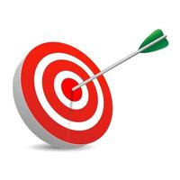 Goal setting, Target with arrow vector