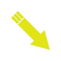 Arrow illustrated on white background vector