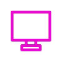 Computer monitor illustrated on a white background vector