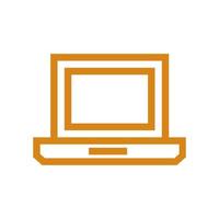 Laptop illustrated on a white background vector