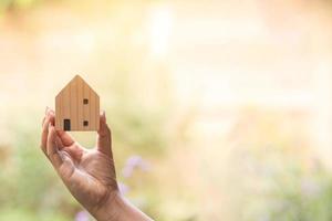 diseño de casa pequeña con fondo bokeh casa pequeña foto