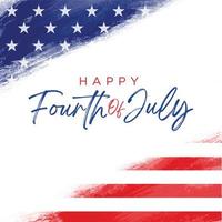 Happy 4th Of July USA Independence Day Text Space Background. vector
