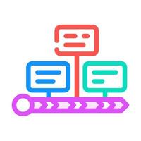 timeline management color icon vector illustration