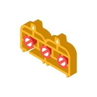 barriers equipment isometric icon vector illustration