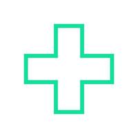 Medical cross illustrated on a white background vector