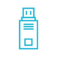 Usb drive illustrated on a white background vector