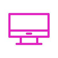 Computer monitor illustrated on a white background vector