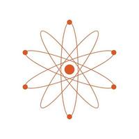 Atom illustrated on a white background vector