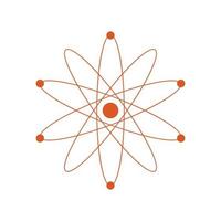 Atom illustrated on a white background vector