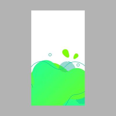 Lime green dynamic abstract fluid social media background. Wavy bubble web banner, screen, mobile app colorful design. Flowing liquid gradient shapes. Geometric social network stories theme template