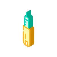 injector insulin isometric icon vector illustration color
