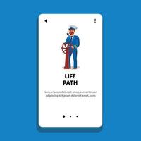 Life Path Man Captain Managing Direction Vector