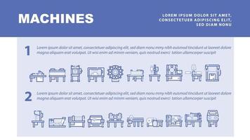 Industrial Machines Landing Header Vector