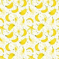 Seamless pattern with a set of bananas isolated on a white background. Cartoon style. Vector illustration
