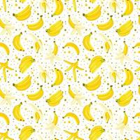 Seamless pattern with a set of bananas isolated on a white background. Cartoon style. Vector illustration