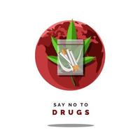 Say no to drugs vector illustration