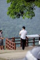 People are visiting the beautiful nature, green forests on vacation at Khao Yai National Park, Thailand, 16-05-2022. photo