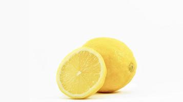 lemon slice isolated on a white background with clipping path. photo