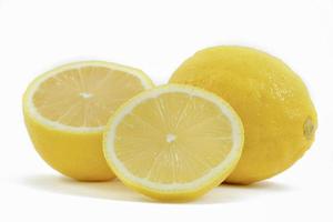 lemon slice isolated on a white background with clipping path. photo